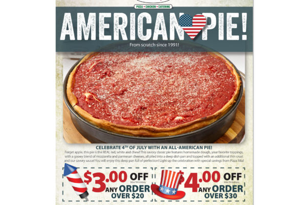 Pizza Mia email: 4th of July