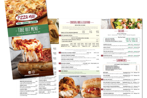 Pizza Mia! Take-Out Menu